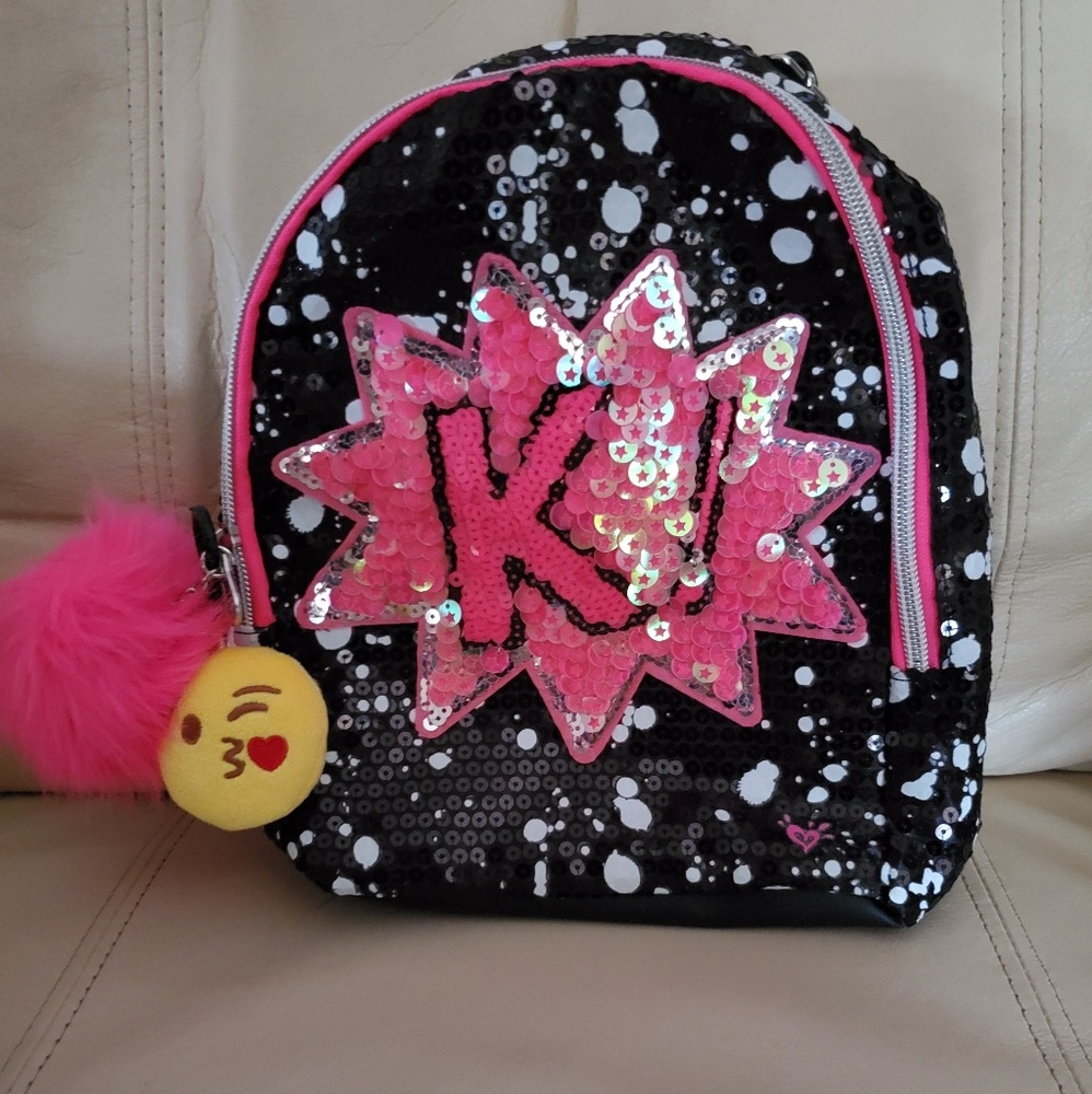 Girl's Justice Mini "K" Initial Backpack New